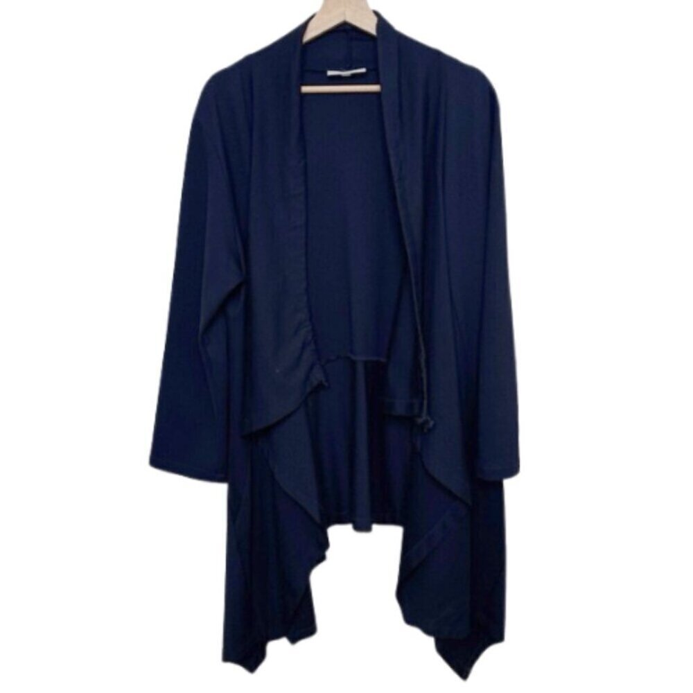 Bryn Walker Womens XL Lagenlook Open Asymmetrical Long Sleeve USA Cardigan